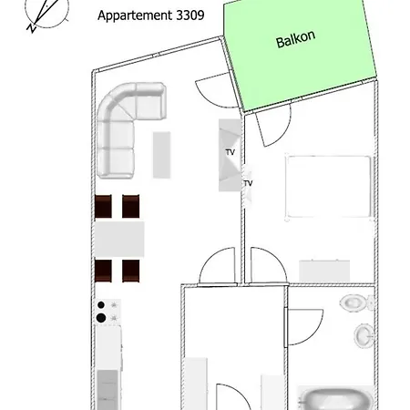 Apartmán App 3309 - Schluchseestuebchen-mit Indoorpool-